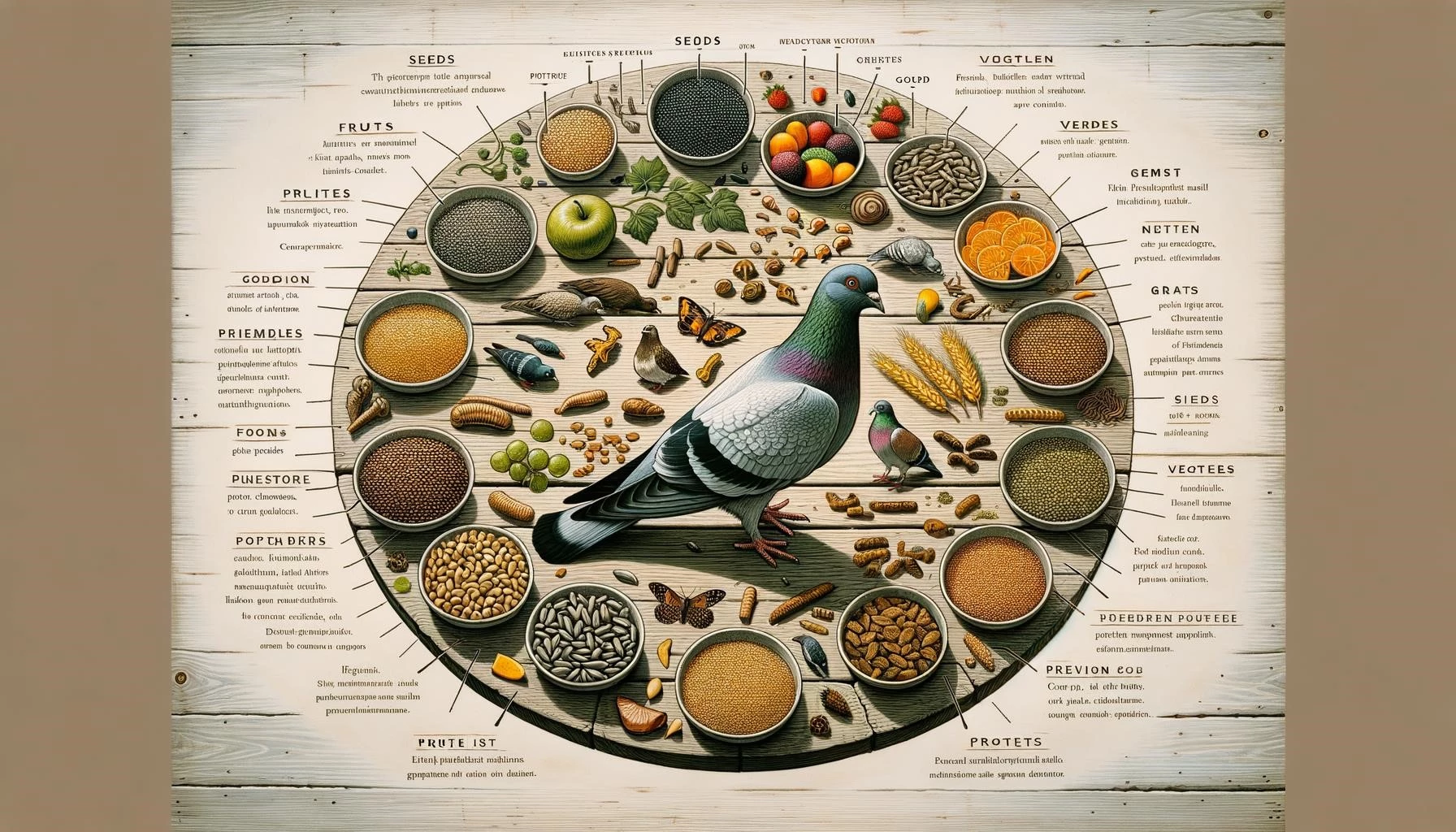 Diet of Highflyer Pigeons