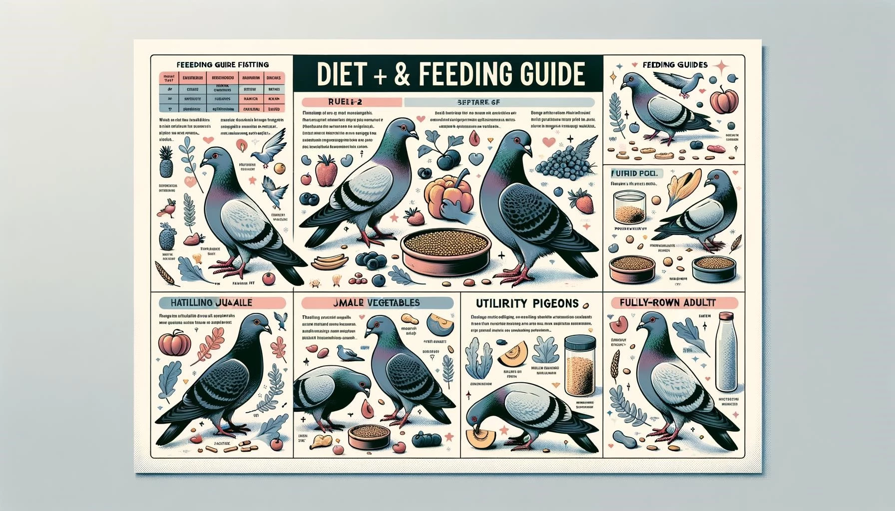 Diet of Utility Pigeons