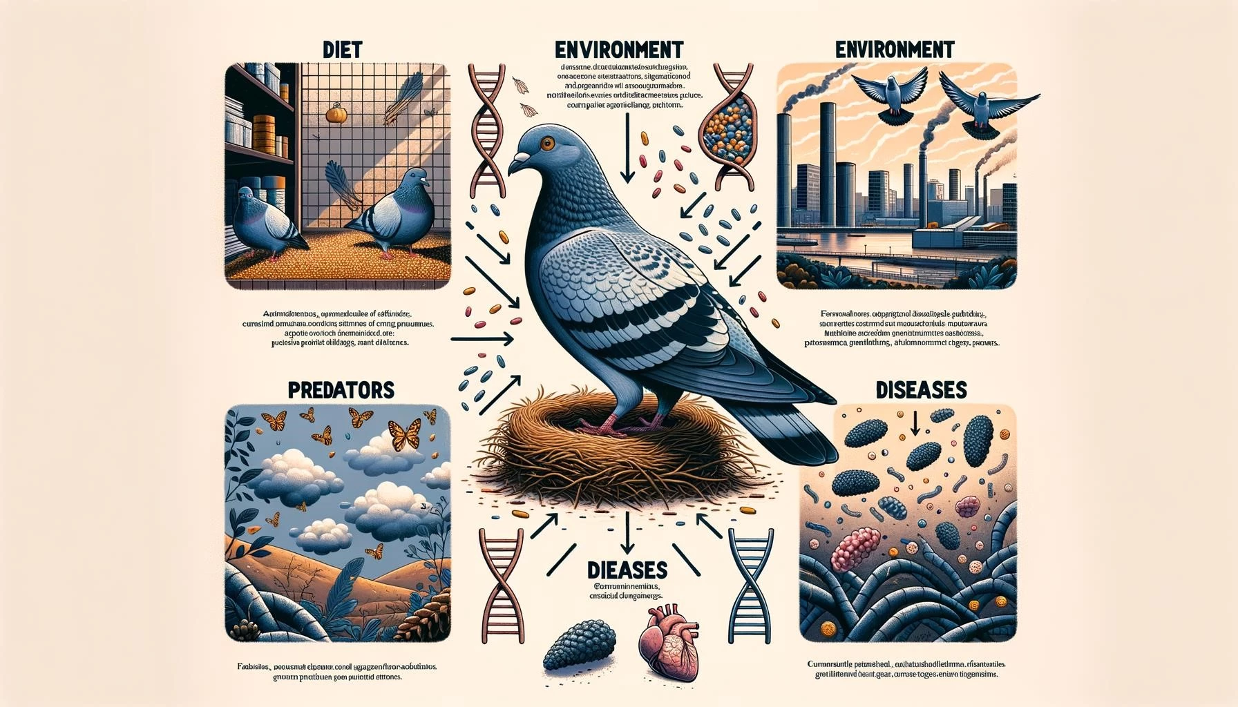 Diseases and Pigeon Lifespan