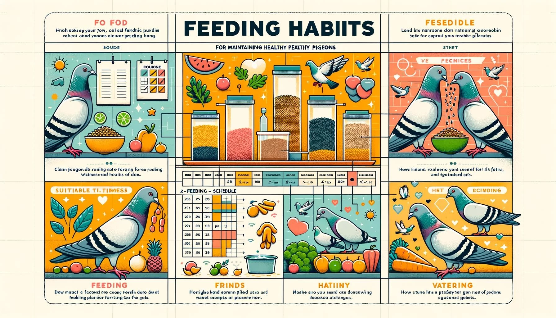 Healthy Pigeon Feeding Habits