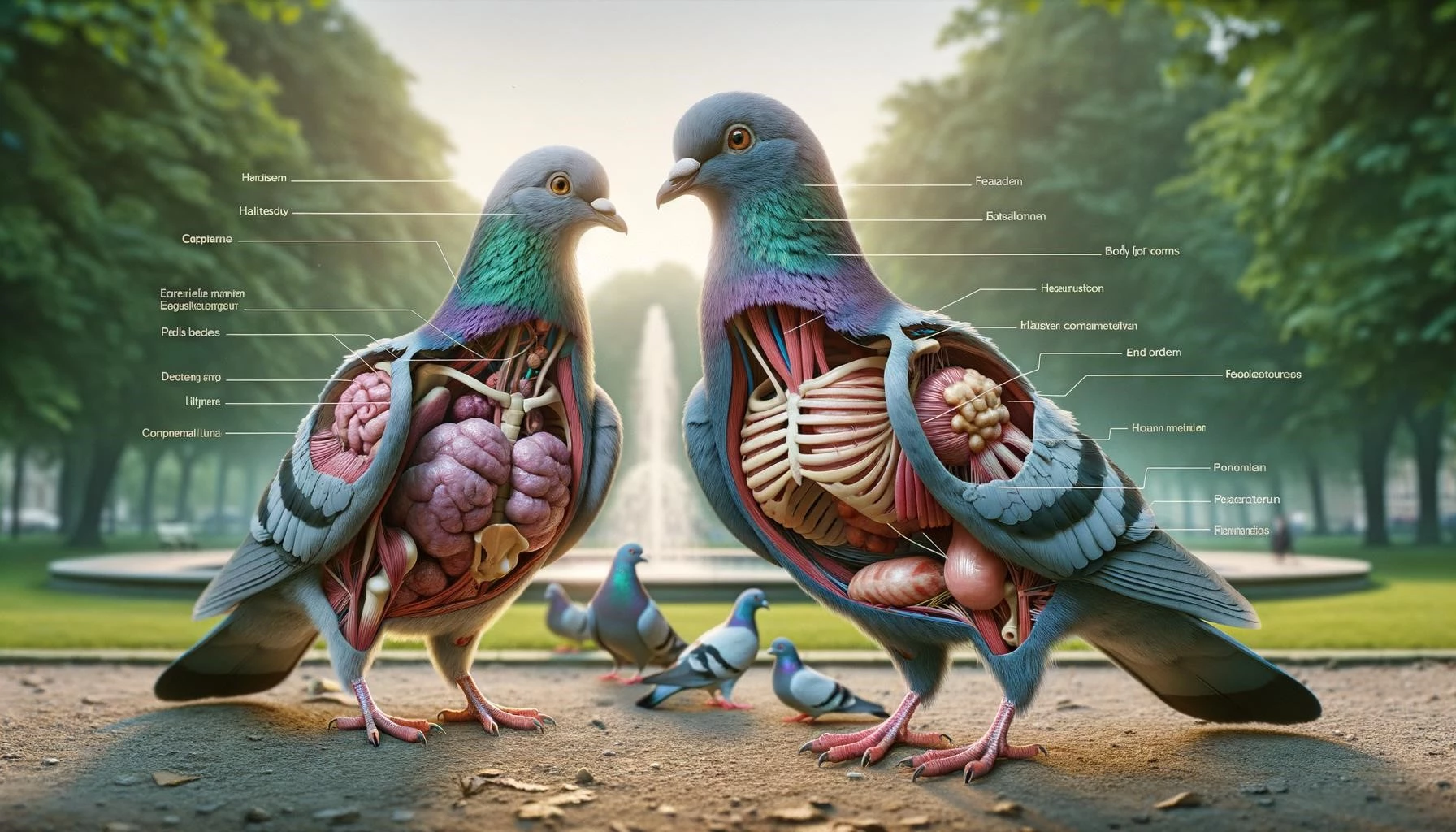 Pigeon Anatomy Compared to Other Birds