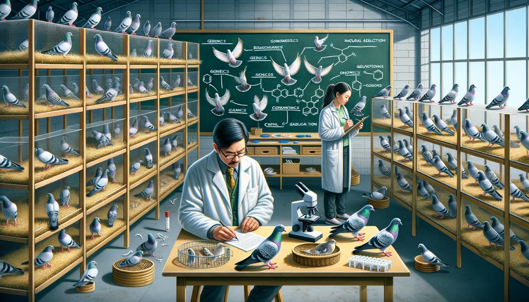 Pigeon Breeding for Scientific Purposes