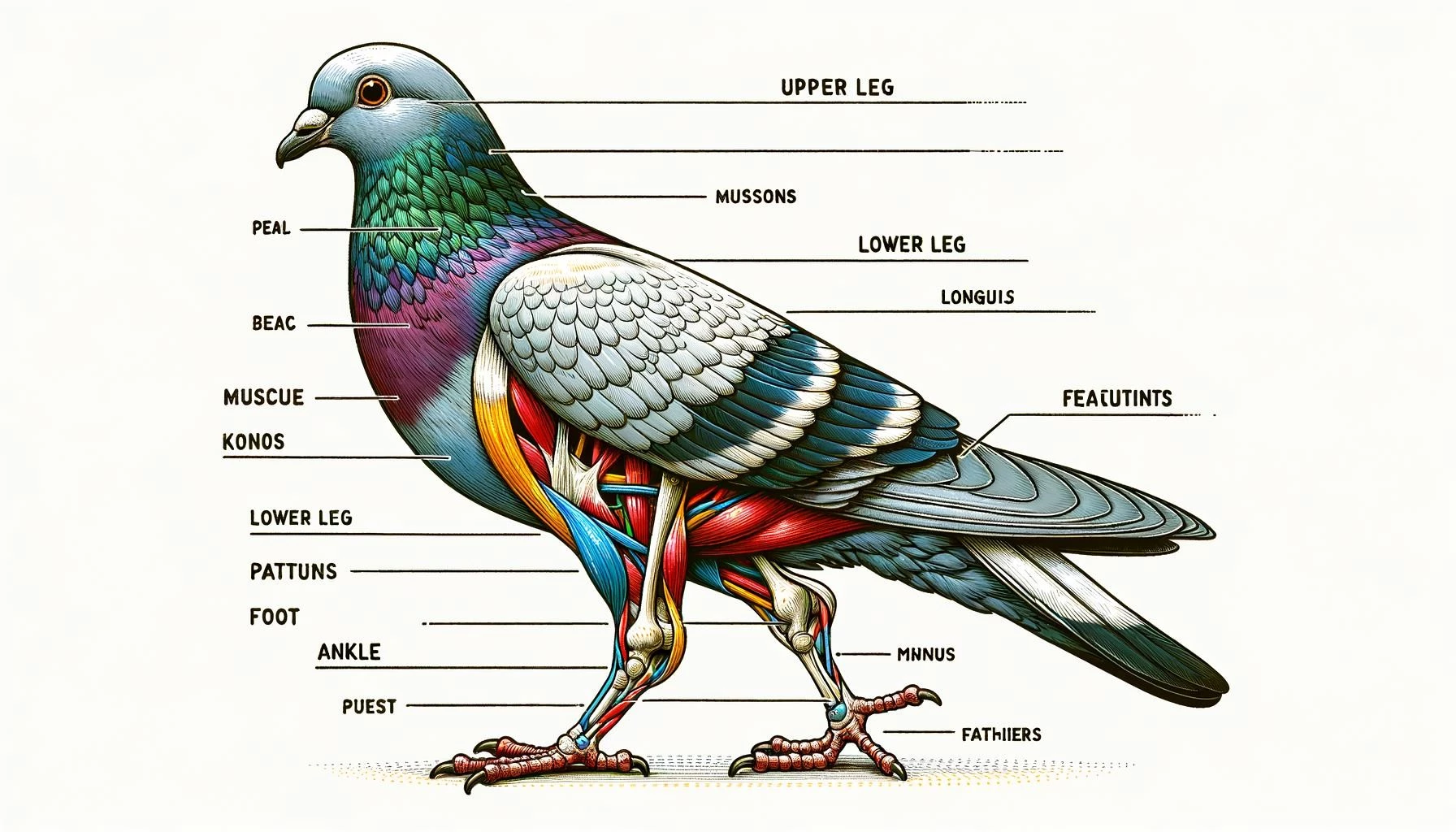 Pigeon Leg Anatomy