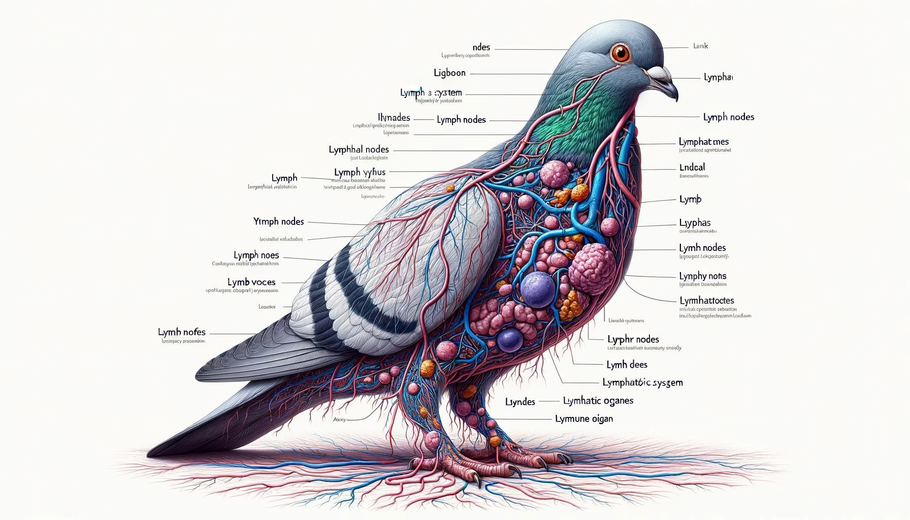 Pigeon Lymphatic System