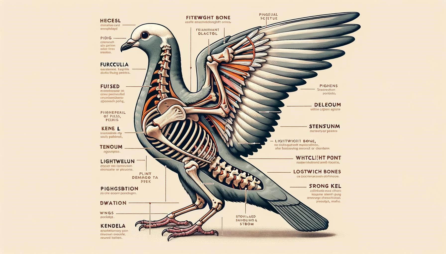 Pigeon Skeletal Structure