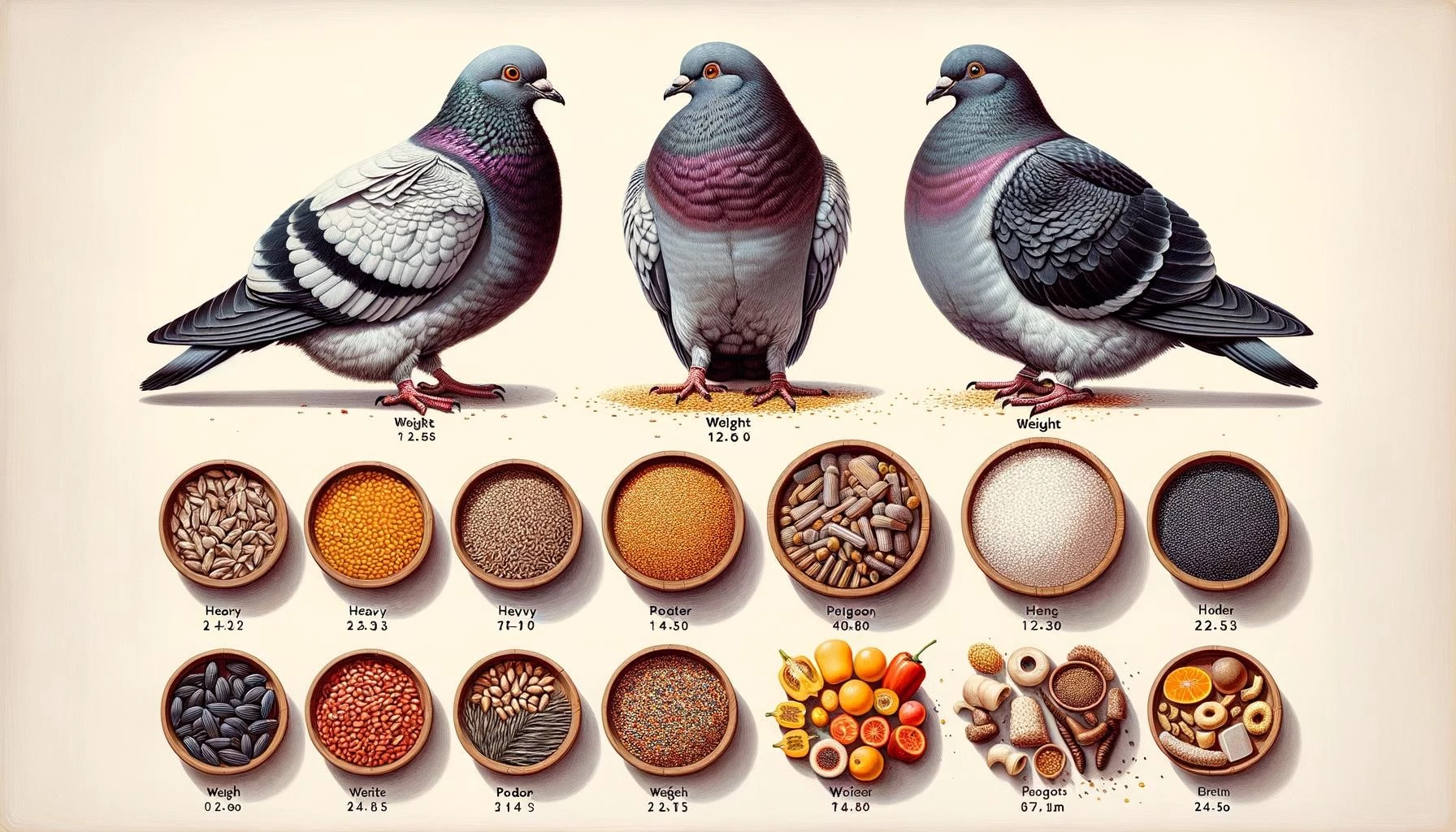 Pigeon Weight and Diet