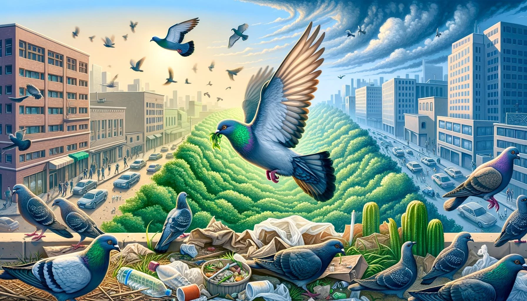 Pigeons and Changing Environmental Conditions