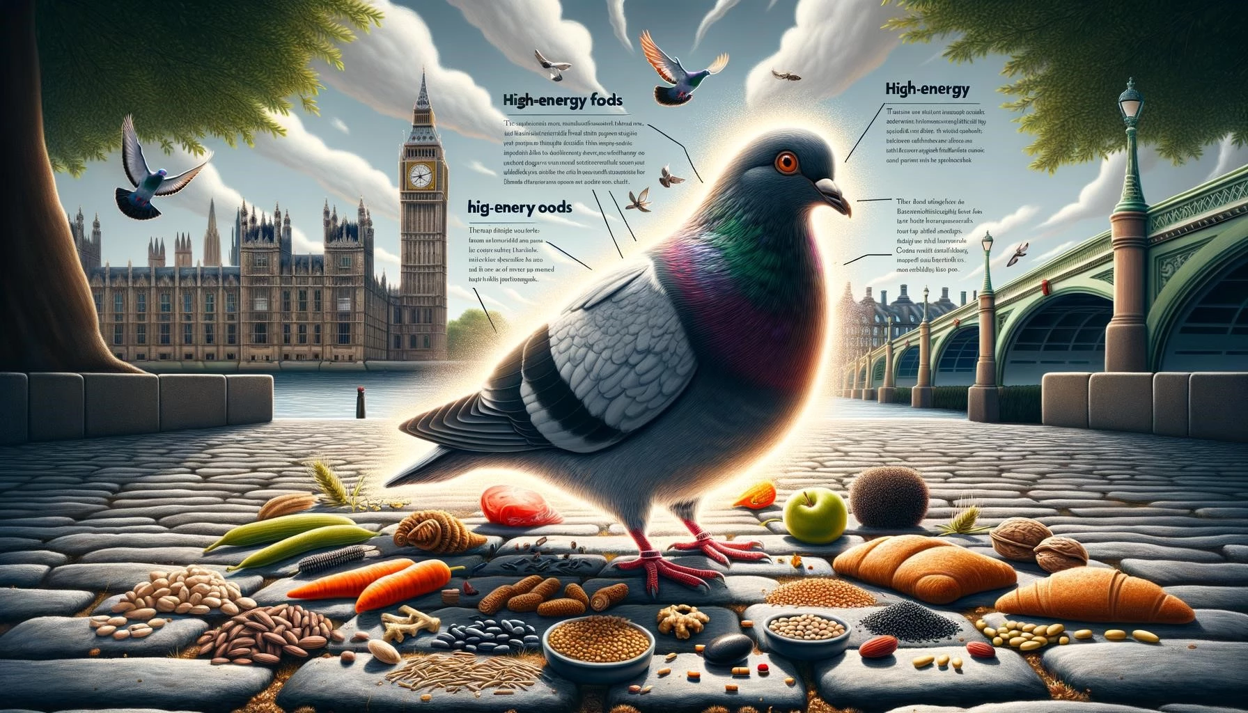 Pigeons and High-Energy Foods