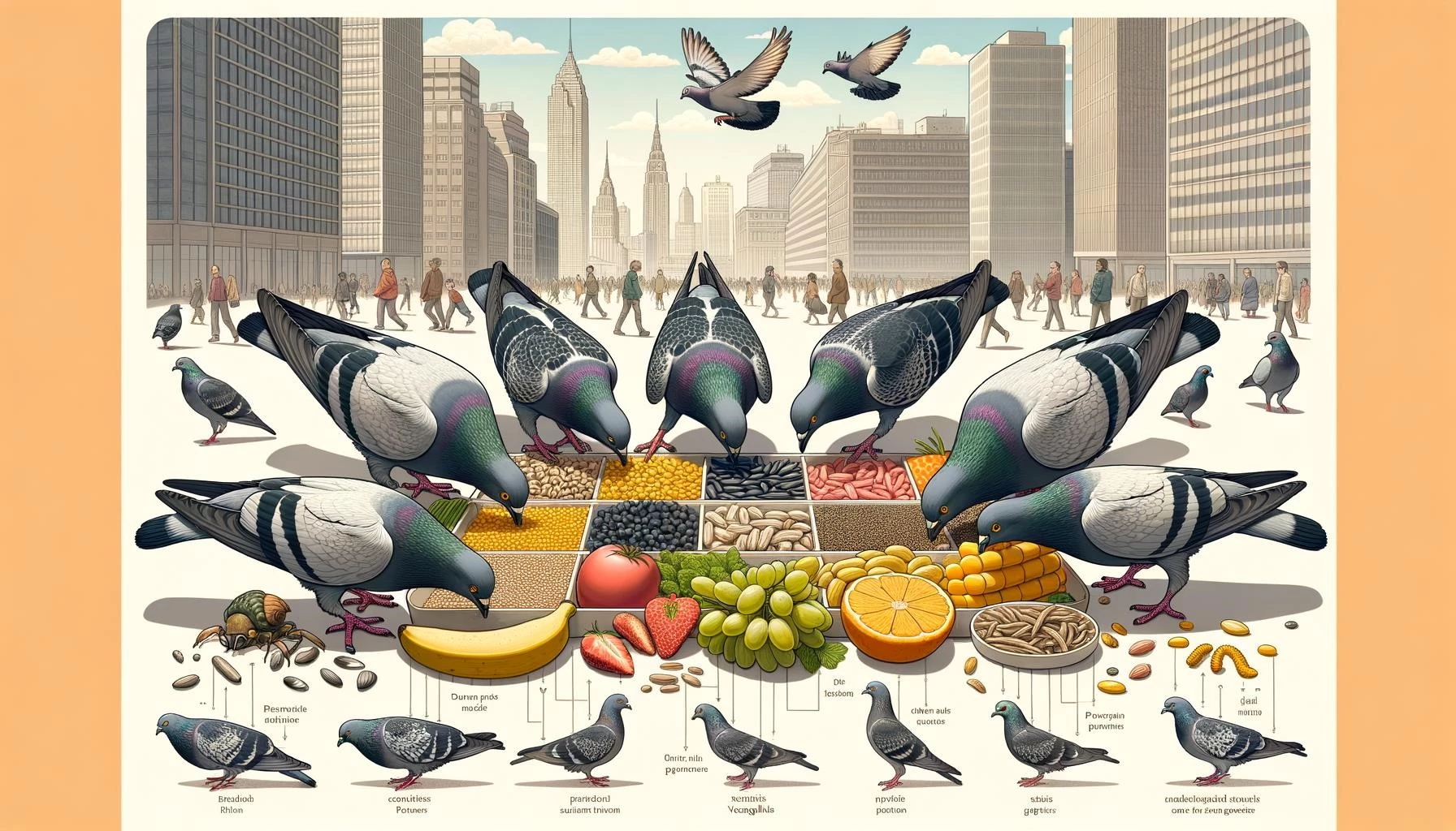 Pigeons and Vegetarian Diet