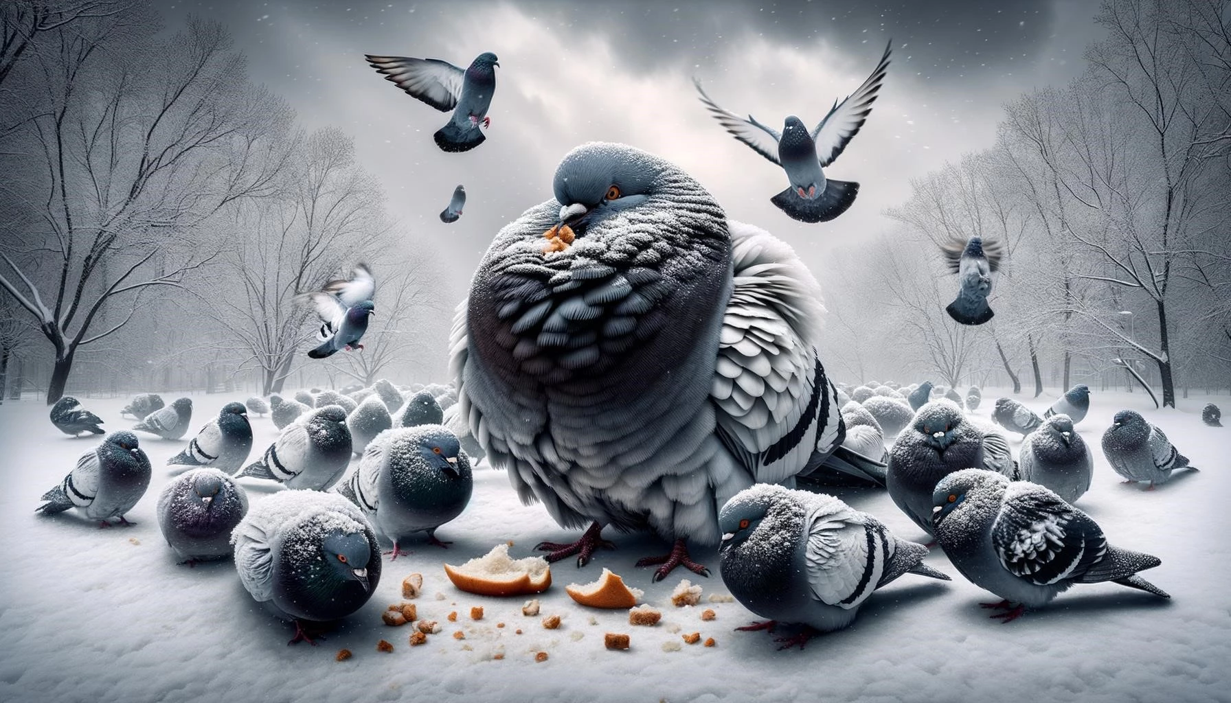 Pigeons and Winter Behavior