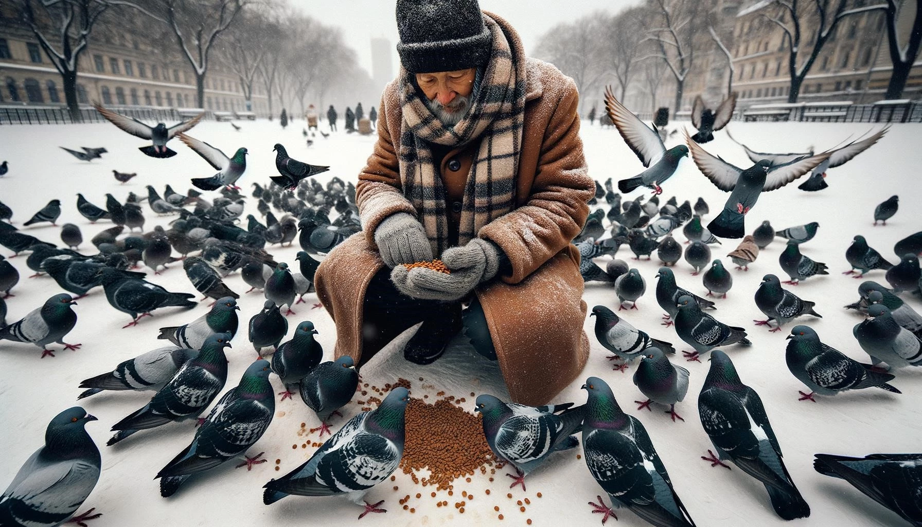 Pigeons and Winter Feeding