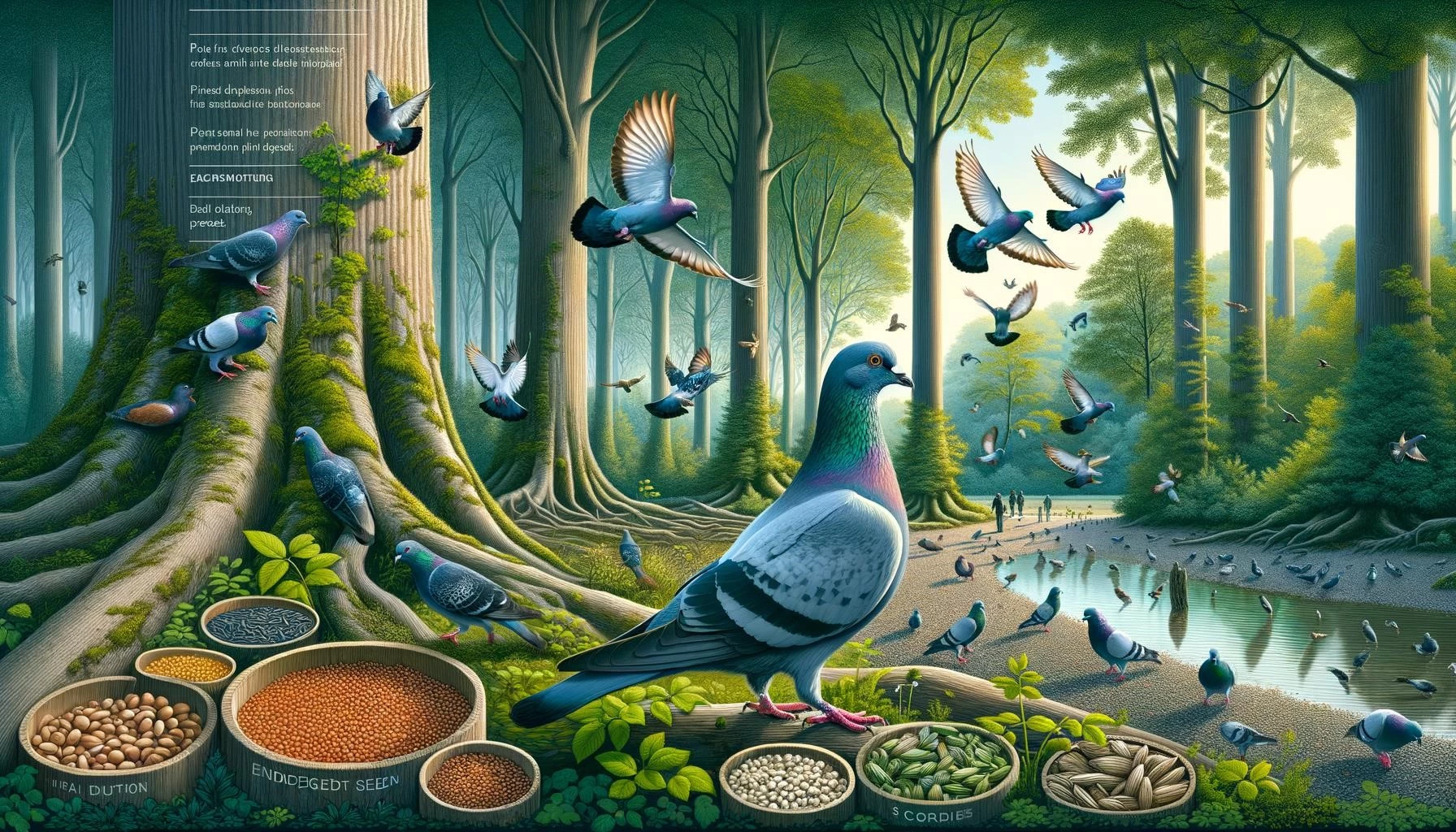 Pigeons in Forests