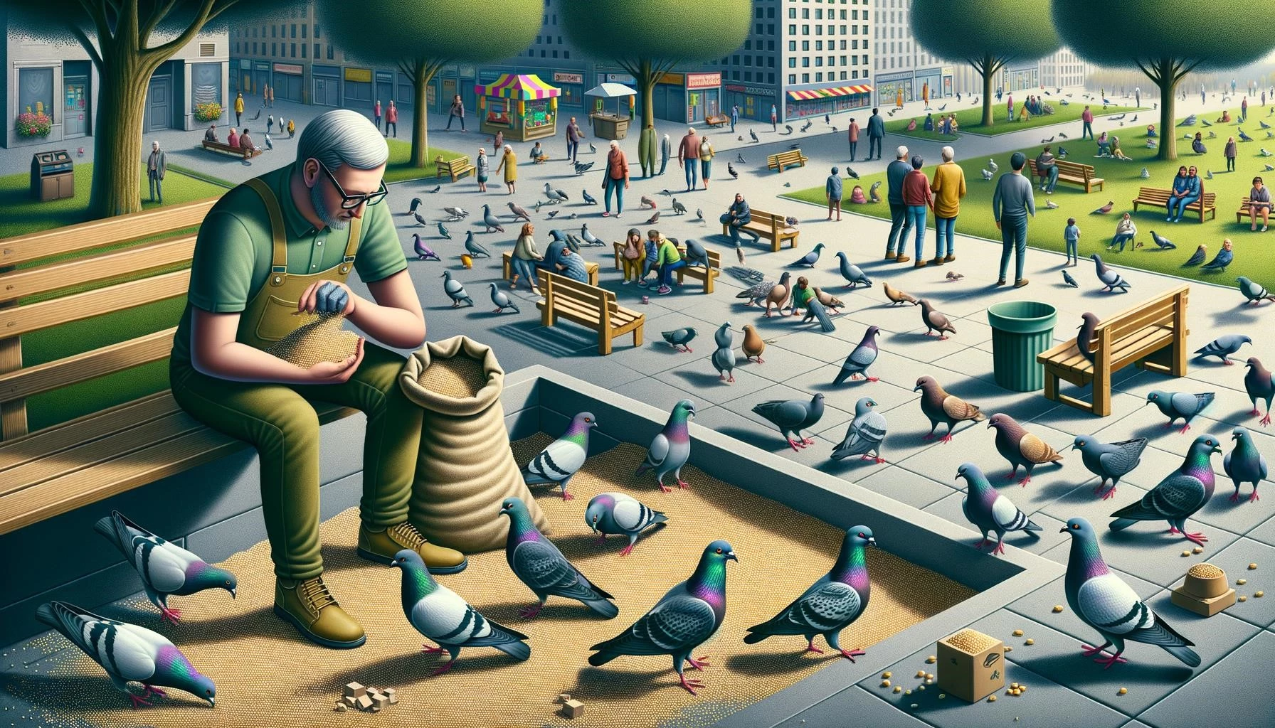 Pigeons in Parks