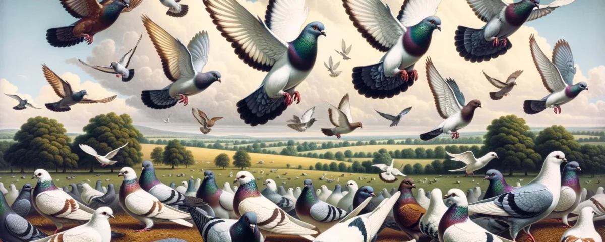 Tumbler Pigeons in Art